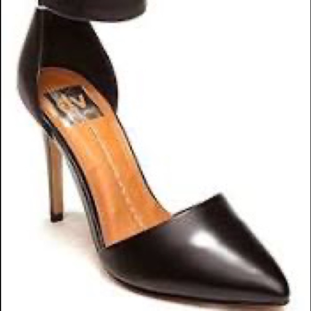 Dolce Vita Odetta Black Leather New Women’s ankle strap heel 8.5 - Picture 3 of 10